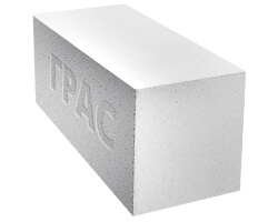 Газобетонный блок ГРАС D350, 600x200x500 мм